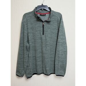 Avalanche Outdoor Supply Co. Men's Mock Neck Sweater XXL 1/4 Zip Pullover Green